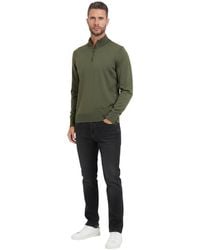 BOSS - Solid Half Zip Sweater - Lyst