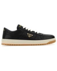 Prada - Black Nappa Leather Downtown Sneakers - Lyst