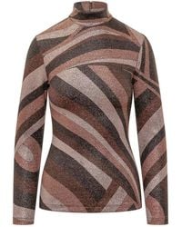 PUCCI - Abstract Mock Collar Top - Lyst