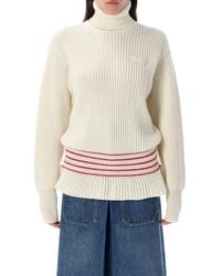 Chloé - Oversized Wool And Mohair Knit Turtleneck Jumper - Lyst