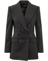Dolce & Gabbana - Stripes Notched Lapel Blazer - Lyst