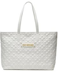 Love Moschino - Quilted Top Zip Large Tote - Lyst