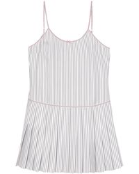 Thom Browne - Striped Pleated Minidress - Lyst