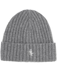 Sporty & Rich - Logo Knitted Beanie Hat - Lyst