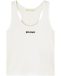 Palm Angels - Logo-Embroidered Ribbed Tank Top - Lyst