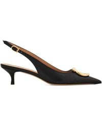Ferragamo - Leather Slingback Pumps - Lyst