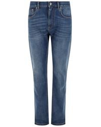 Versace - Denim Mid Rise Jeans - Lyst