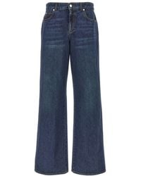 McQueen - Wide-Leg Denim Jeans - Lyst