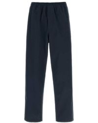 Prada - Navy Blue Cotton Pant - Lyst
