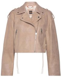 BOSS - Solid Notched Lapel Jacket - Lyst