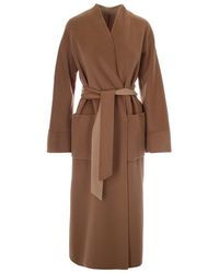 Max Mara - V Neck Trench Coat - Lyst