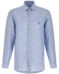 Etro - Light Striped Linen Shirt - Lyst