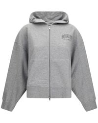 Ganni - Cotton Zip-Up Hoodie - Lyst