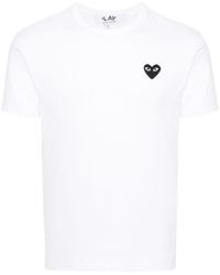 COMME DES GARÇONS PLAY - Heart-appliqué Regular-fit Cotton-jersey T-shirt Xx - Lyst