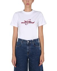 Stella McCartney - T-Shirt With Logo Print Cotton T-Shirts - Lyst
