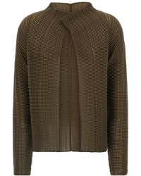 Issey Miyake - 'Wooly Pleats-58' Cardigan - Lyst