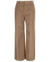 Brunello Cucinelli - Wide-Leg Corduroy Trousers Cotton - Lyst