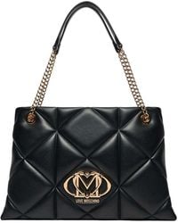 Love Moschino - Heart Logo Top Zip Medium Tote - Lyst