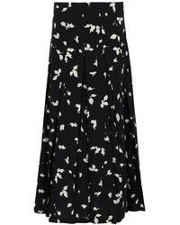 Alysi - Printed Midi Skirt - Lyst
