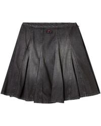 DIESEL - De-Spiki-S Denim Mini Skirt - Lyst