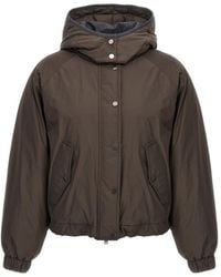 Brunello Cucinelli - Cropped Down Jacket - Lyst