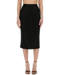 Versace Jeans Couture - Embellished Midi Skirt - Lyst