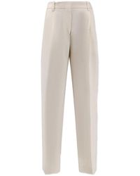 TOTEME - Tapered Flat Front Pants - Lyst