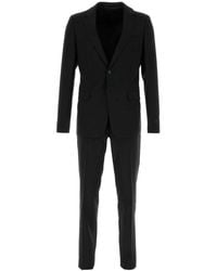 Prada - Black Wool Blend Suit - Lyst