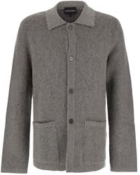 Emporio Armani - Button-Up Cardigan - Lyst