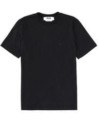 MSGM - Logo Crew Neck T-Shirt - Lyst