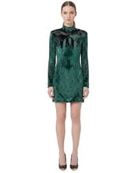 Balmain - Abstract Mock Collar Dress - Lyst