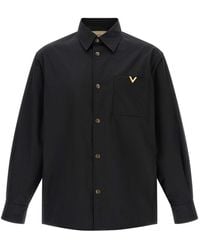 Valentino - Solid Shirt Collar Jacket - Lyst