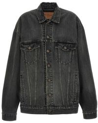 Balenciaga - Denim Jacket With Used Effect - Lyst