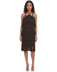 Bottega Veneta - Pleated Halter Neck Dress - Lyst