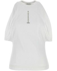McQueen - Cut And Sew Cotton Top - Lyst