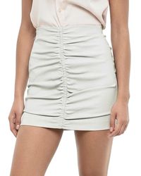DSquared² - Light Leather Mini Skirt - Lyst
