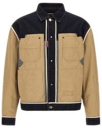 DSquared² - Color Block Shirt Collar Jacket - Lyst