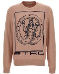 Etro - Logo Embroidery Sweater - Lyst