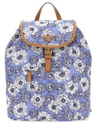 Prada - Printed Re-Nylon Backpack - Lyst