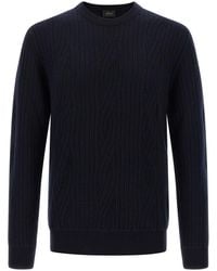 Brioni - Ribbed And Braid Sweater - Lyst