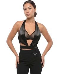 DSquared² - Solid Halter Neck Top - Lyst
