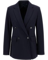 Max Mara - Jersey Riviera Double Breasted Blazer - Lyst