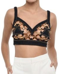 DSquared² - Embellished V Neck Top - Lyst