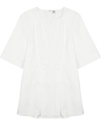 TOTEME - Pleated V Neck Top - Lyst