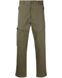 Moncler - Logo-Patch Twill Tapered-Leg Trousers, Brand Size 52 Us - Lyst