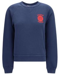 KENZO - Paris Emblem Embroidered Cotton Sweatshirt - Lyst