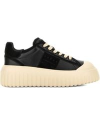 Hogan - H-Stripes Nappa Leather And Suede Sneakers Shoes - Lyst