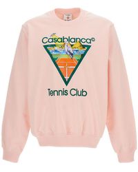 CASABLANCA - Tennis Club Icon Cotton Sweatshirt - Lyst