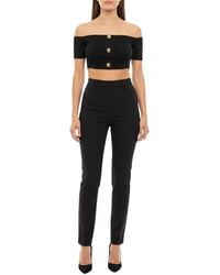 Elisabetta Franchi - Solid Off Shoulder Top - Lyst