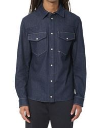 Moncler - Dark Denim Shirt - Lyst